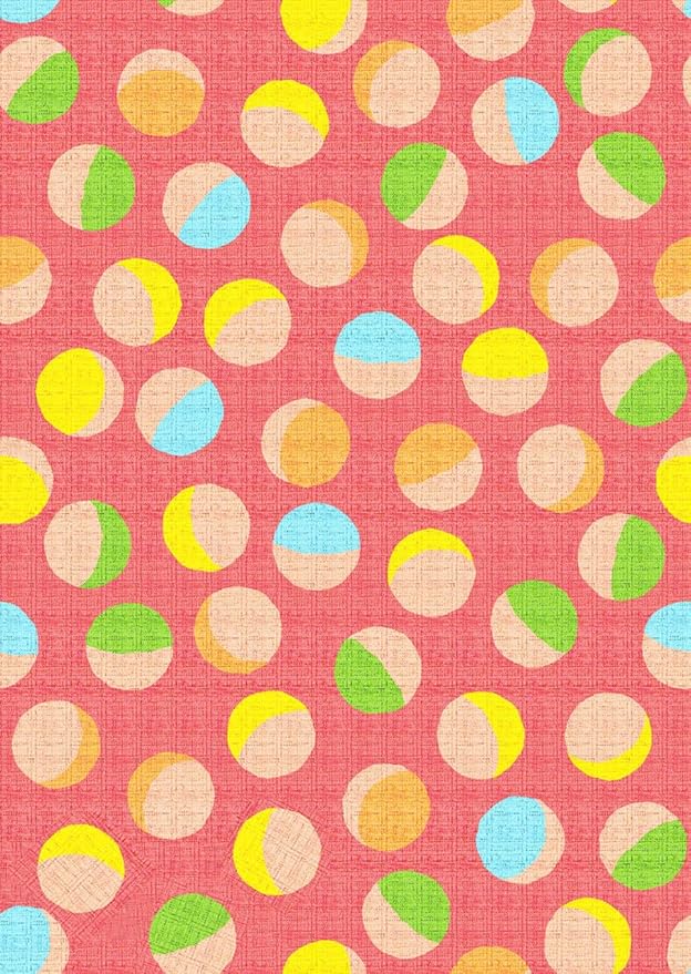 Retro Pink Yellow Green Polka Dot Texture Rug 5x7 Non Slip Washable Soft Area Rugs for Living Room Bedroom Nursery Room Stain Resistant Large Home Office Playroom Indoor Carpet