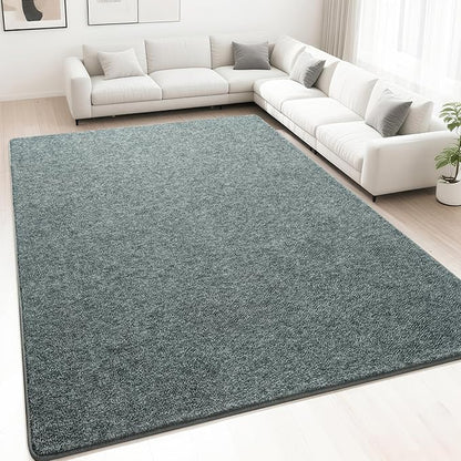 HQAYW 6x9 Large Area Rugs for Living Room Bedroom, Modern Thickened Memory Foam Soft Rug, Low Pile Minimalist Washable Non Slip Carpets for Kids Girls Boys Nursery Dorm Home Decor, Grey Green