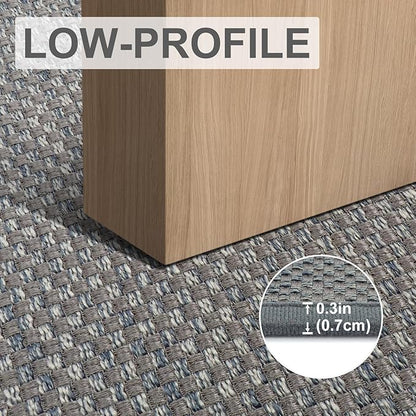 LEKEEPGO Door Mat 24"x36", Non Slip Door Mat Indoor Entrance, Rubber Backing Front Indoor Door mats Washable Absorbent Low-Profile Entryway Entry Resist Dirt Inside Door Mats, Light Grey