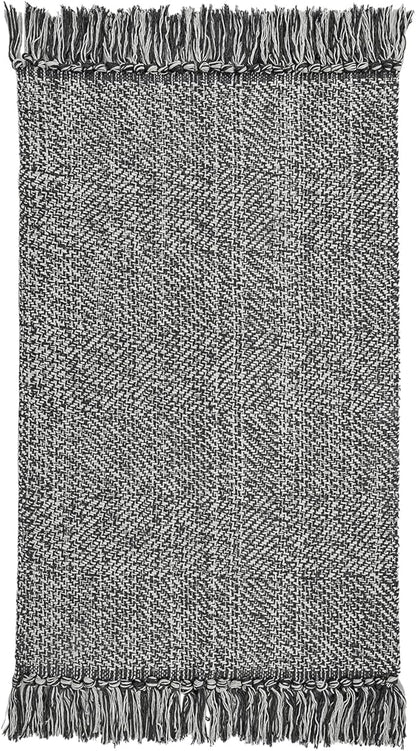 Collive Long Hallway Runner Rug 2.6' x 8', Washable Runners Indoor Entryway Rug, Grey/Cream Braided Woven Kitchen Rugs Low-Profile Front Door Floor Carpet for Laundry Room Bedroom Doorway