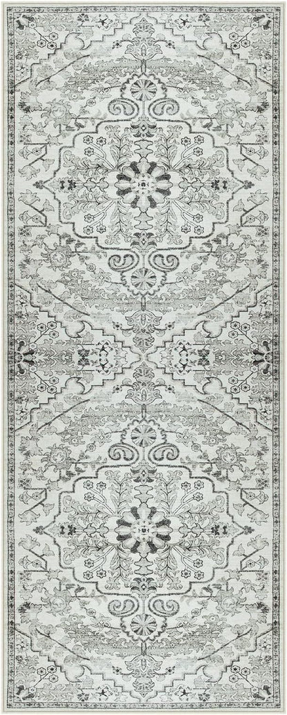 Lahome Bohemian 2'8" x 10' Washable Long Hallway Runner Rug, Soft Kitchen Rug Runner, Non Slip Non-Shedding Stair Carpet Runners for Hall Bathroom Hardwood Floors, Beige