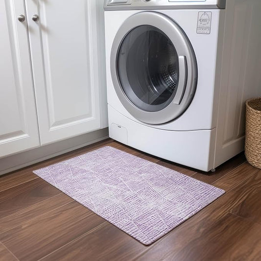 Addison Rugs Chantille ACN591 Purple 1'8" x 2'6" Indoor Outdoor Area Rug, Easy Clean, Machine Washable, Non Shedding, Bedroom, Living Room, Dining Room, Kitchen, Patio Rug