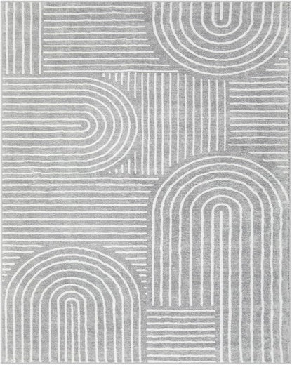 Lahome Abstract 8x10 Area Rugs for Living Room, Non Slip Bedroom Rug 8x10 Under Bed, Soft Grey Ultra-Thin Accent Carpet for Dining Room Office(8x10ft,Gray)