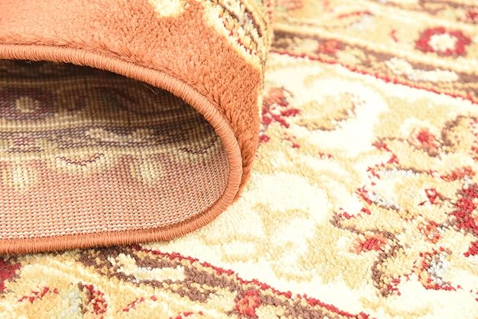 Unique Loom Voyage Collection Traditional Oriental Classic Intricate Design Area Rug (8' 0 x 10' 0 Rectangular, Terracotta/Ivory)