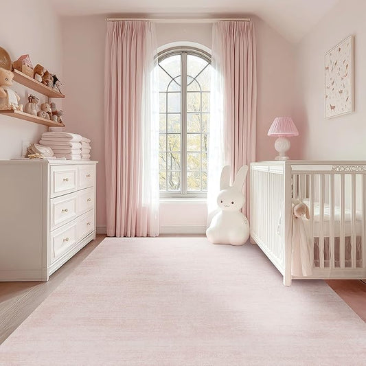 Abstract Pink Area Rugs 5x8 for Living Room,Washable Non Slip Rug for Bedroom Kids Room