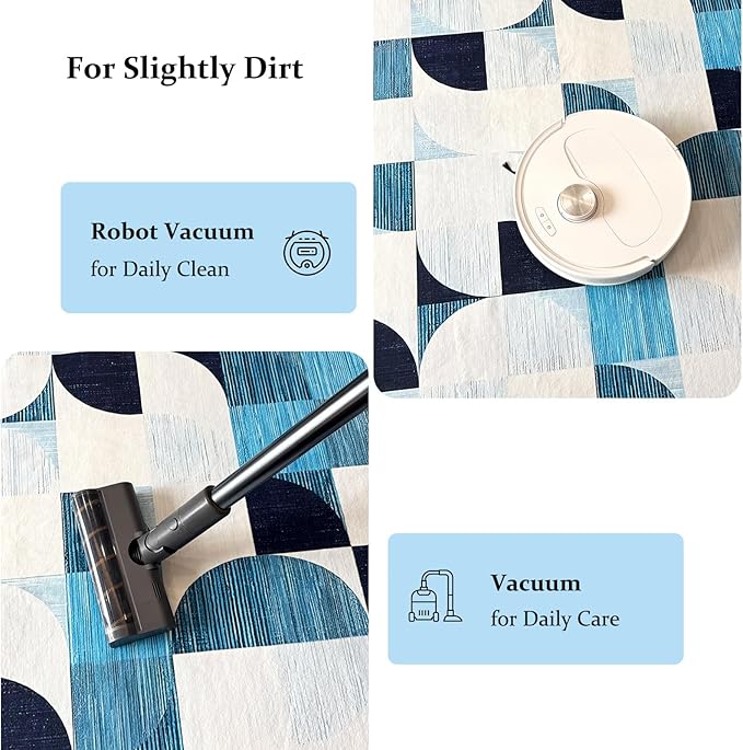 3x5 Rugs Machine Washable, Modern Abstract Area Rugs for Bedroom Entryway Living Room Bedside Low-Pile, Boho Small Throw Floor Carpet Non Slip Soft Indoor Rug Ultra-Thin Navy Blue