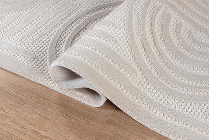 Modern Indoor Rug Orbit 2x3 Area Rugs for Living Room Luxury Kitchen Bedroom Durable Soft Geometric Durable Low and High Pile Stain Resistant Non Shedding Area Carpet 2x3