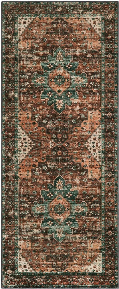 Moynesa Ultra-Thin Washable Runner Rug - 2x5 Laundry Room Rug Low Pile Hallway Rug Runner, Non Slip Non Shedding Pet Friendly Indoor Floor Carpet Runner for Bathroom Kitchen Living Room Bedside