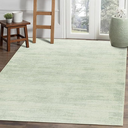 Sage Green Rugs for Bedroom,Small Boho Abstract Washbale Non Slip Area Rug for Kitchen Entryway,Light Green