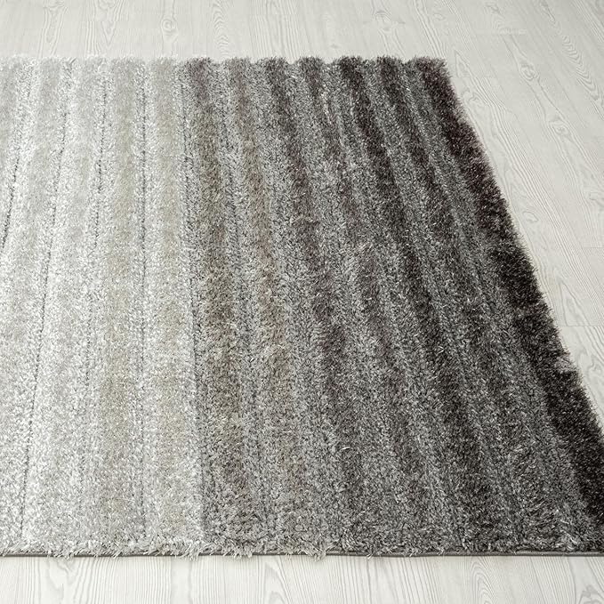 LUXE WEAVERS Lantanas Collection 7119 Grey 8x10 Modern Geometric Area Rug