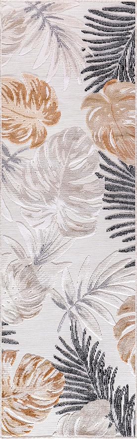 CAMILSON Runner Outdoor Rugs Oriental Retro Traditional Floral Medallion Area Rug 2x10 Non-Shedding Stain Resistant Indoor Carpet for Bathroom Hallway Kitchen Office (2 x 10 / Yellow)