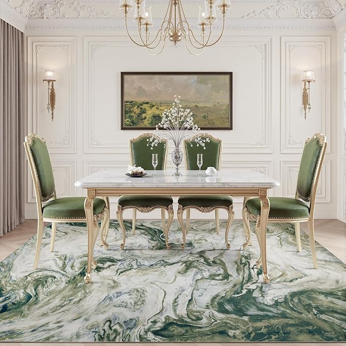 8x10 Area Rugs for Living Room, Modern Abstract Rug for Bedroom, Contemporary Machine Washable Rug, Large Stain Resistant Carpet for Dining Room Playroom Home Office, Pet & Kids Friendly