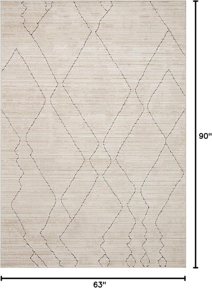 Loloi Darby Collection DAR-03 Sand/Charcoal 5'-3" x 7'-6" Area Rug