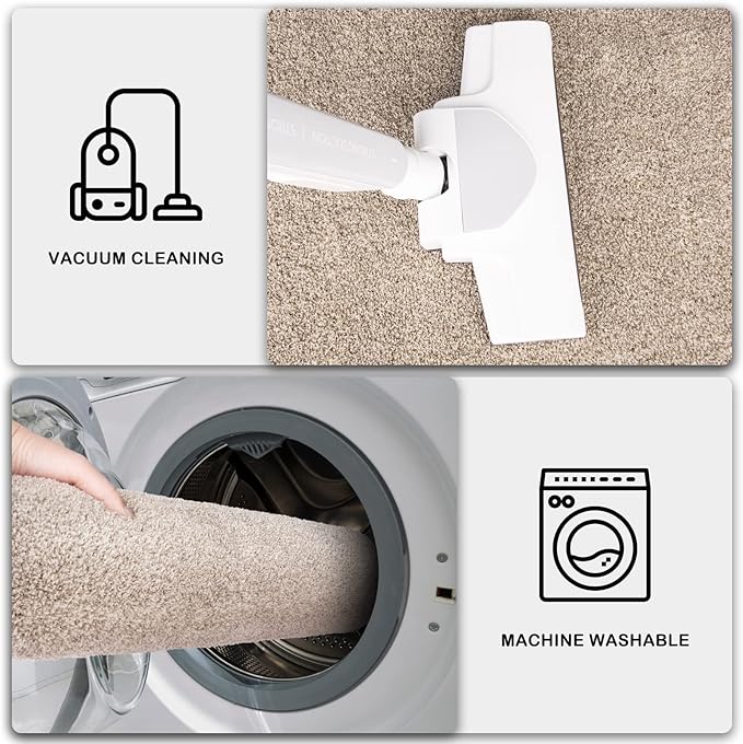 PURRUGS Dirt Trapping Door Mat 31.5" x 70", Non-Slip Machine Washable Entry Rug, Shoe Scraper, Dog Doormat, Super Absorbent Welcome Mat for Front & Back Door, Muddy Shoes & Paws, Taupe