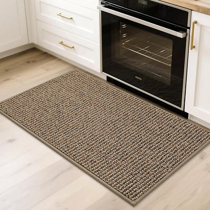 BEQHAUSE 20"x32" Entryway Rug Indoor Door Mat Non-Slip Washable, Hallway Rugs Absorbent & Stain Resist Hall Carpet Runner Rugs for Entryway, Front Door Floor Mats Laundry Room Rugs for Entry, Taupe
