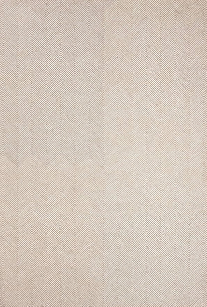 Modern Herringbone Chevron Collection Handcrafted Wool Area Rug - Durable, Zigzag Pattern, for High Traffic, Contemporary Design for Living Room, Bedroom, Dining Room Decor (Sand Beige, 3' x 5')