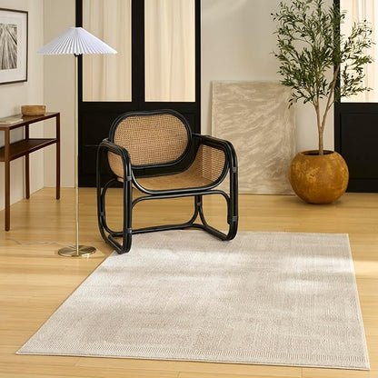 Nourison Home Nordic Taupe 5' x 7' Area Rug - Easy Clean, Non Shedding, Bed Room, Living Room, Dining Room, Kitchen (5' x 7')