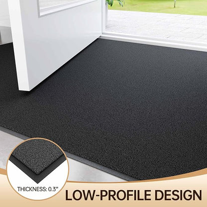 Amyracel Front Door Mat Indoor Outdoor Entrance, 36" x 60" All-Season Waterproof Doormat for Enterway, Heavy Duty Commercial Floor Mat, Fade Resistant, Rubber Back, Low Profile, Easy Clean