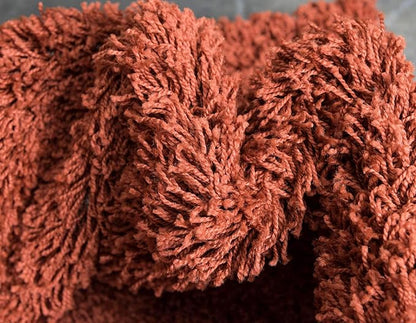 Unique Loom Solid Shag Collection Area Rug (5' 1" x 8' Rectangle, Terracotta)