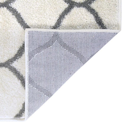 Rugs.com Lattice Frieze Collection Rug – 10' x 13' Ivory Medium Rug Perfect for Living Rooms, Large Dining Rooms, Open Floorplans