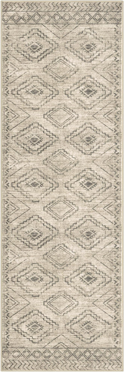 KILOCOCO Kitchen Runner Rug 2x6 Washable Runner Rug Soft Runners for Hallways Non Slip Printed Distressed Laundry Room Rugs, Low-Pile Runners for Entryway Bedroom Living Room, Beige/Gray/Green