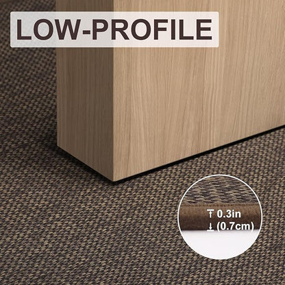 LEKEEPGO Door Mat 24"x47", Non Slip Door Mat Indoor Entrance, Rubber Backing Front Indoor Doormat Washable Absorbent Low-Profile Entryway Entry Resist Dirt Inside Door Mats, Brown