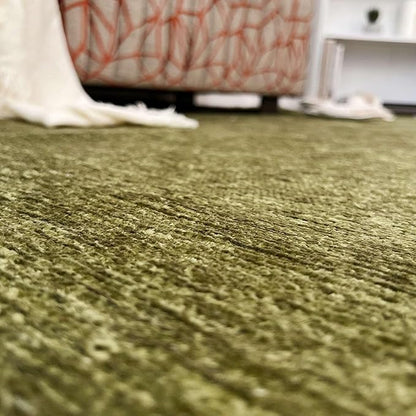 Alfa Rich 5x8 Green Washable Area Rugs for Living Room Bedroom Kitchen Cotton Decor Solid Rug
