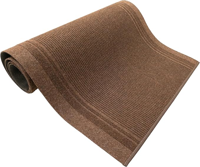 English Home Custom Size Non Slip Striped Design Light Weight Durable PVC Backing Thin Pile Runner Rug (26" x 40')