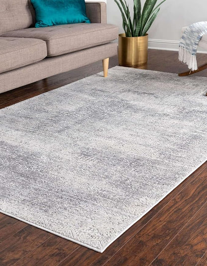 Unique Loom Finsbury Collection Area Rug - Sarah (3' 3" x 5' 3" Rectangle, Gray/ Ivory)