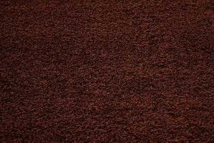 Unique Loom Solid Shag Collection Area Rug (8' Square, Chocolate Brown)