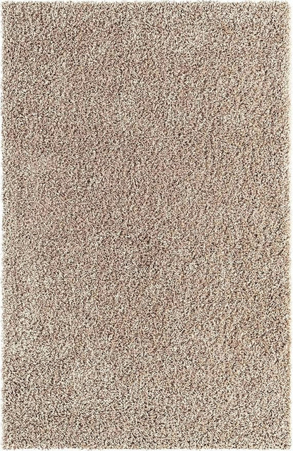 Unique Loom Solid Shag Collection Area Rug (5' 3" x 8' Rectangle, Taupe)