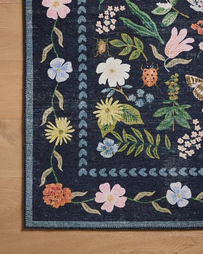 Loloi Rifle Paper Co. Canopy Collection CNP-04 Black 2'-3" x 3'-9" Accent Rug