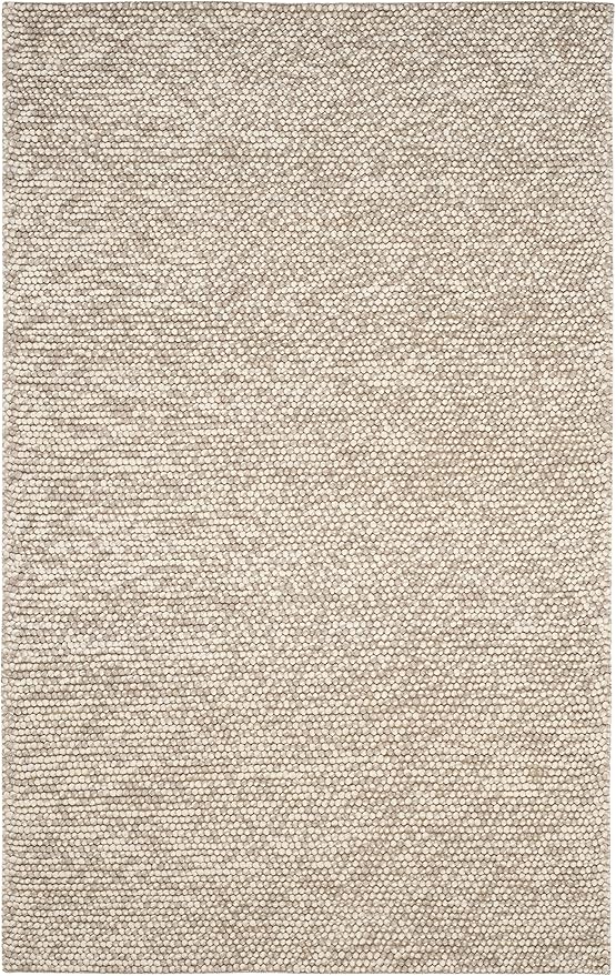 SAFAVIEH Area Rug 6x9 - Natura Collection - Beige, Handmade Wool Blend, Textured Design, Ideal for Living Room, Bedroom, Dining Space (NAT620B)