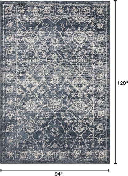 Loloi Magnolia Home by Joanna Gaines Gigi Collection GIG-02 Navy/Stone 7'-10" x 10' Area Rug