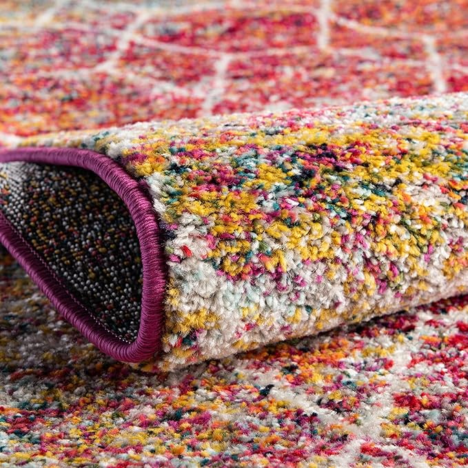 Unique Loom Trellis Frieze Collection Area Rug - Geometric (3' 3" x 5' 3", Multi/ Ivory)