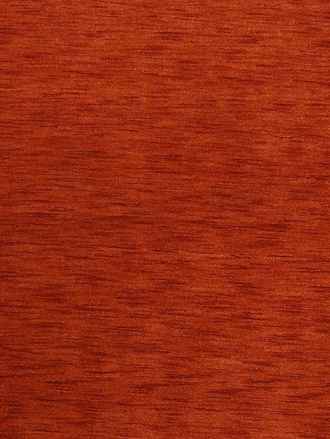 Hand Knotted Loom Wool ECO-Friendly Area Rugs - 6'x6', Octagon, Light Red Color, Solid Plain Design, High Pile Handmade Anti Skid Area Rugs for Living Room, Bed Room (L00111)