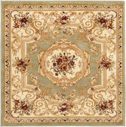 Rugs.com Chateau Collection Rug – 8' x 11' Cream Medium Rug Perfect for Living Rooms, Kitchens, Entryways