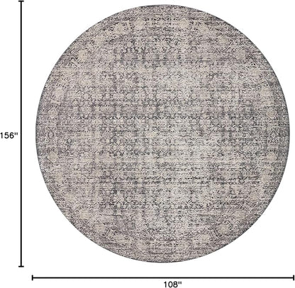 Loloi Amber Lewis Alie Collection ALE-03 Charcoal/Dove 9'-6'' x 13'-1'', .13'' Pile Height, Area Rug