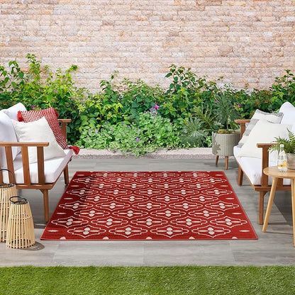 Nourison Home Nourison Essentials Brick Ivory 4' x 6' Area Rug - Easy Clean, Non Shedding, Bed Room, Living Room, Dining Room, Kitchen (4' x 6')