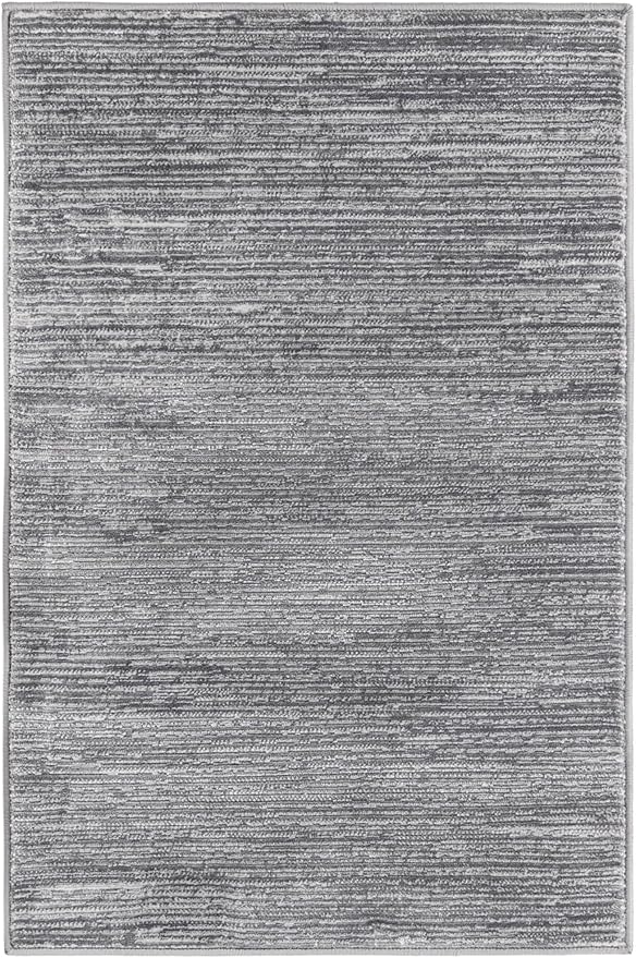 Unique Loom Finsbury Collection Area Rug - Kate (2' x 3' Rectangle, Gray/ Ivory)
