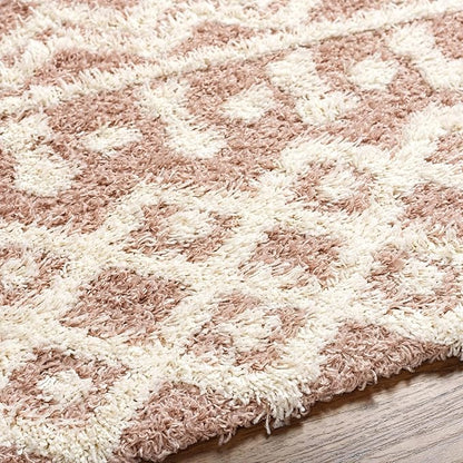 Livabliss Hapsburg Moroccan Shag Area Rug,6'7" x 9'6",Dusty Pink