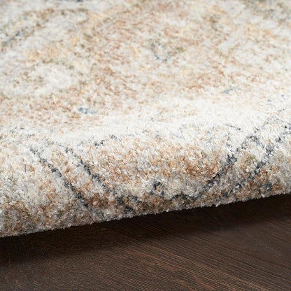 Nourison Home Astra Machine Washable Beige 9' x 12' Area Rug - Easy Clean, Non Shedding, Bed Room, Living Room, Dining Room, Kitchen (9' x 12')