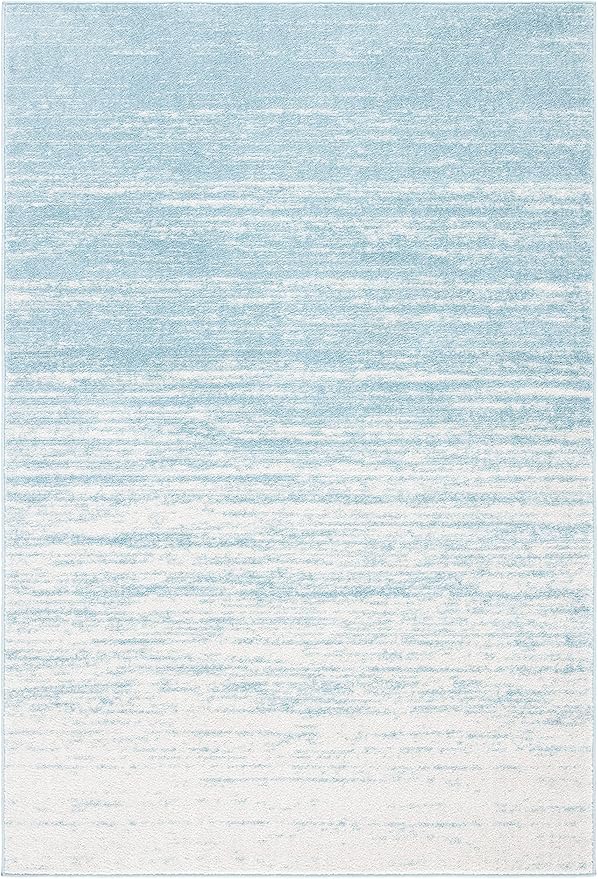 SAFAVIEH Area Rug 3x5 - Adirondack Collection - Aqua & Ivory, Modern Ombre Design, Non Shedding & Easy to Clean, Ideal for Living Room, Bedroom, Office, Dining Space (ADR113J)