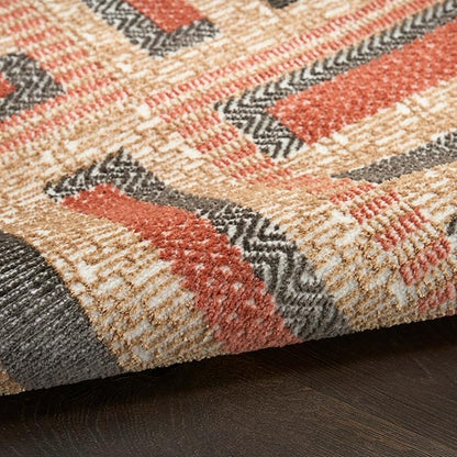 Nourison Home Nordic Multicolor 2' x 6' Area Rug - Easy Clean, Non Shedding, Bed Room, Living Room, Dining Room, Kitchen (6' Runner)