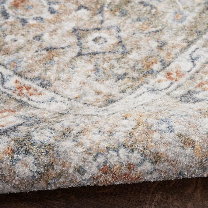 Nourison Home Astra Machine Washable Gold Grey 5'3" x 7' Area Rug - Easy Clean, Non Shedding, Bed Room, Living Room, Dining Room, Kitchen (5' x 7')
