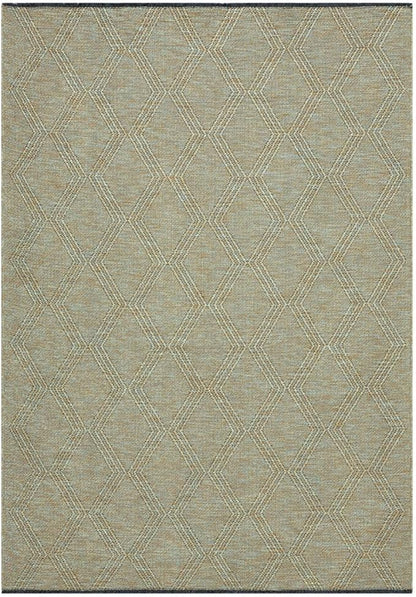 LUXE WEAVERS Modern Farmhouse Green 9x12 Washable Area Rug, Anti-Slip Diamond Pattern Carpet