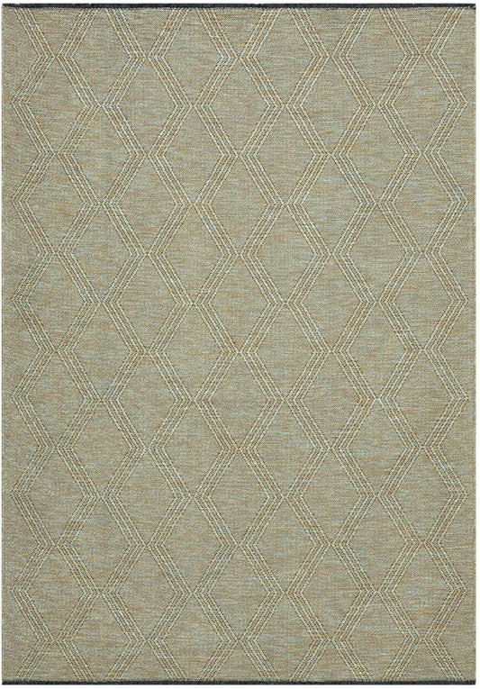 LUXE WEAVERS Modern Farmhouse Green 6x9 Washable Area Rug, Anti-Slip Diamond Pattern Carpet