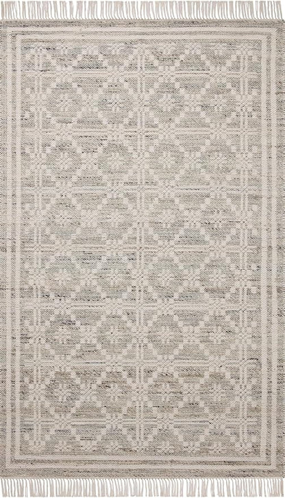 Loloi Angela Rose Rivers Collection RIV-02 Lagoon/Ivory 7'-9" x 9'-9" Reversible Area Rug