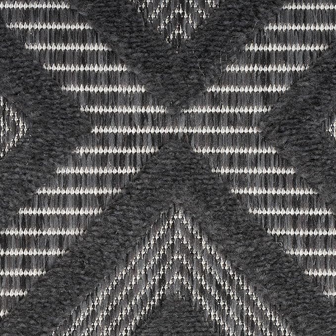 Nourison Home Versatile Charcoal Black 2' x 4' Area Rug - Easy Clean, Non Shedding, Bed Room, Living Room, Dining Room, Kitchen (2' x 4')