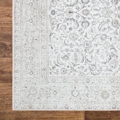 Bloom Rugs Washable Non-Slip 10x14 Rug - Beige/Off White Traditional Bordered Area Rug for Living Room, Bedroom, Dining Room, and Kitchen - Exact Size: 10' x 14'